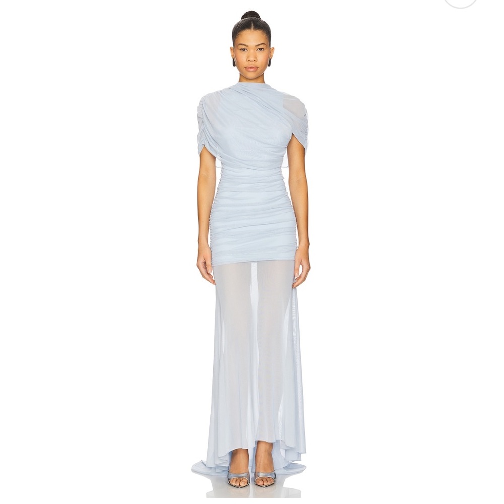 REVOLVE Light Blue Sheer Maxi Dress